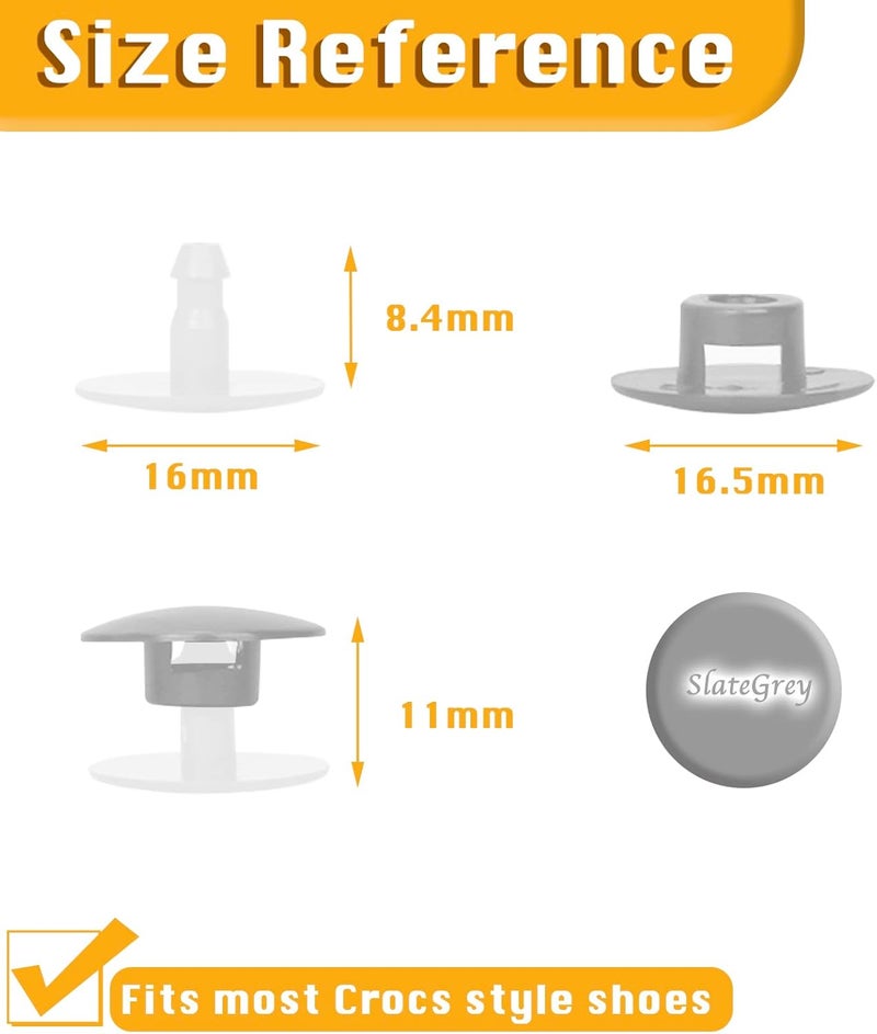 KOTESLLOE 8 Sets Replacement Rivets for Crocs, Replacement Parts for Crocs - Image 4